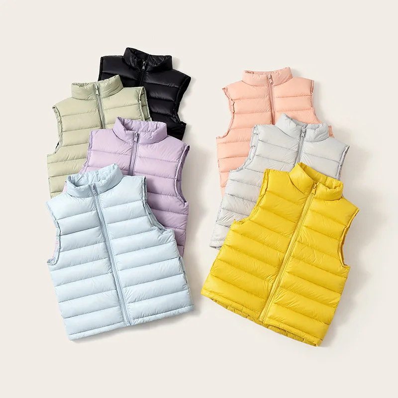N05 Autumn and Winter Boys and Girls Lightweight Waistcoat Stand-up Collar Solid-Color Warm Down Jacket Vest
N05 Autumn and Winter Boys and Girls Lightweight Waistcoat Stand-up Collar Solid-Color Warm Down Jacket Vest