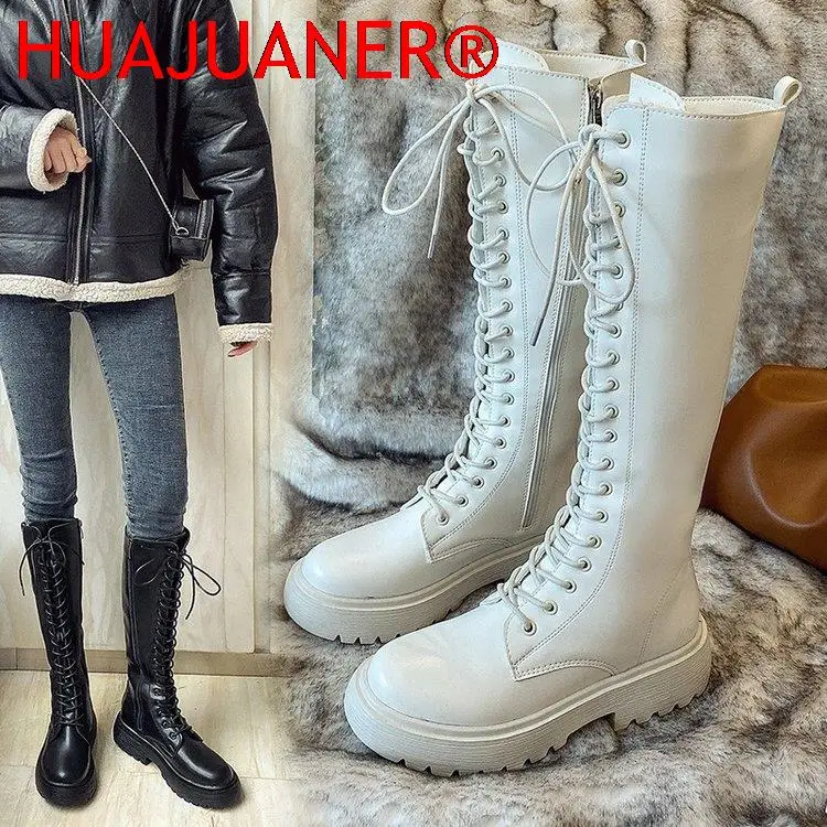 2022 Winter Knee Boots Women Black Gothic Shoes Warm Plush Boots Square Heels Leather Knee High Boots Women White Combat Boots
2022 Winter Knee Boots Women Black Gothic Shoes Warm Plush Boots Square Heels Leather Knee High Boots Women White Combat Boots