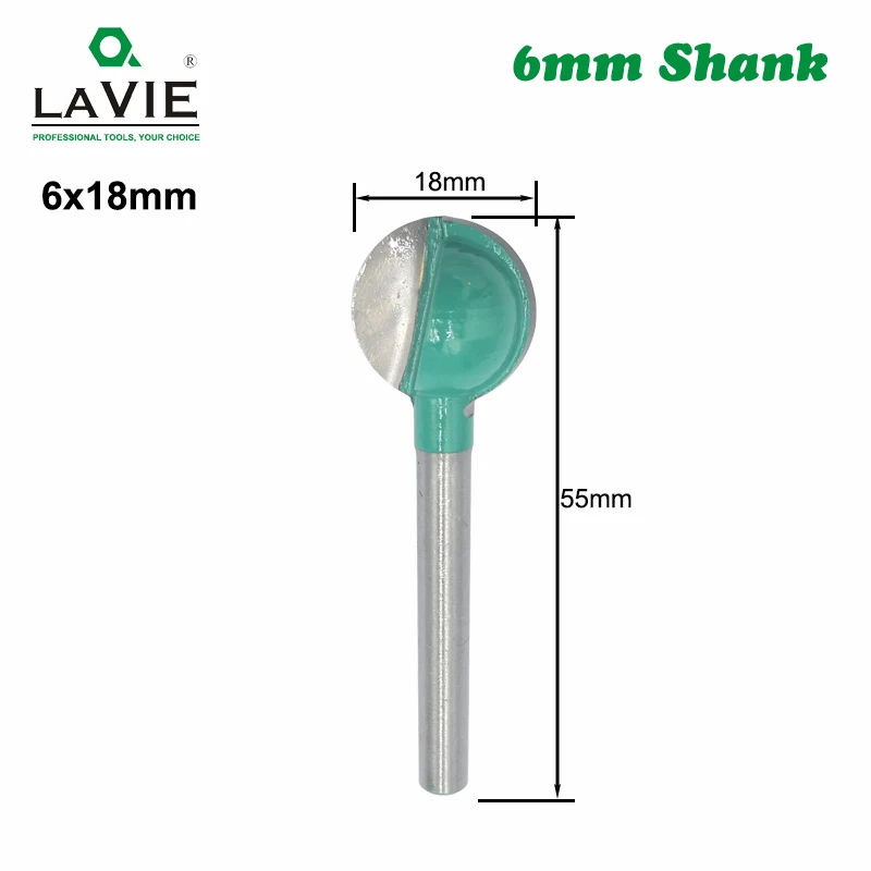 LAVIE 1pc 6mm Shank Ball Nose Round Carving Bit Cove CNC Milling Bit Radius Core Tungsten Carbide Router Bit for Wood MC06003
LAVIE 1pc 6mm Shank Ball Nose Round Carving Bit Cove CNC Milling Bit Radius Core Tungsten Carbide Router Bit for Wood MC06003