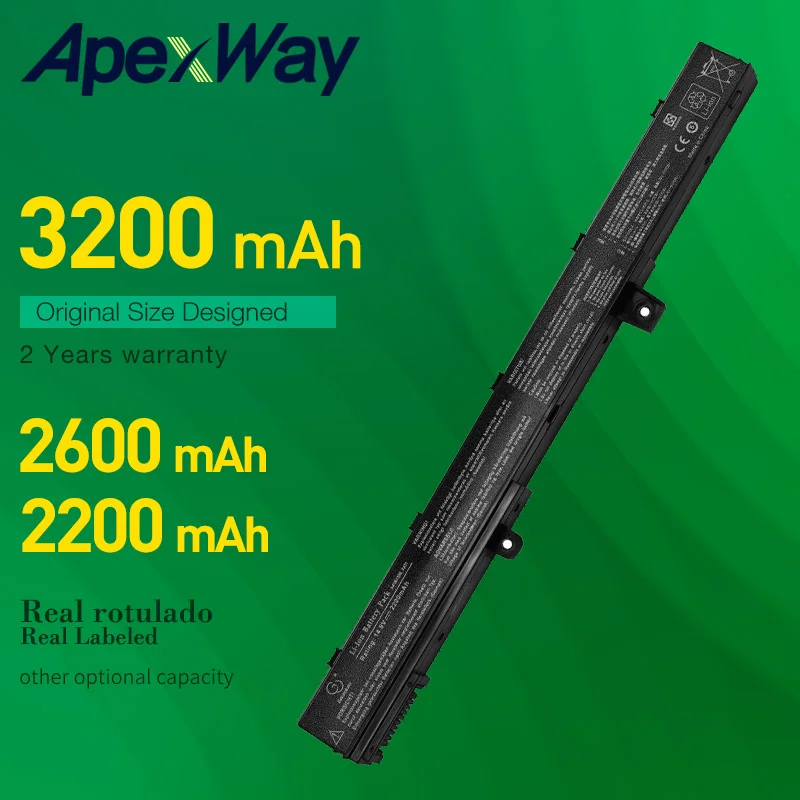 

Apexway 14.8V New Laptop Battery A41N1308 A31N1319 0B110-00250100 X551M For Asus X451 X551 X451C X451CA X551C X551CA Series