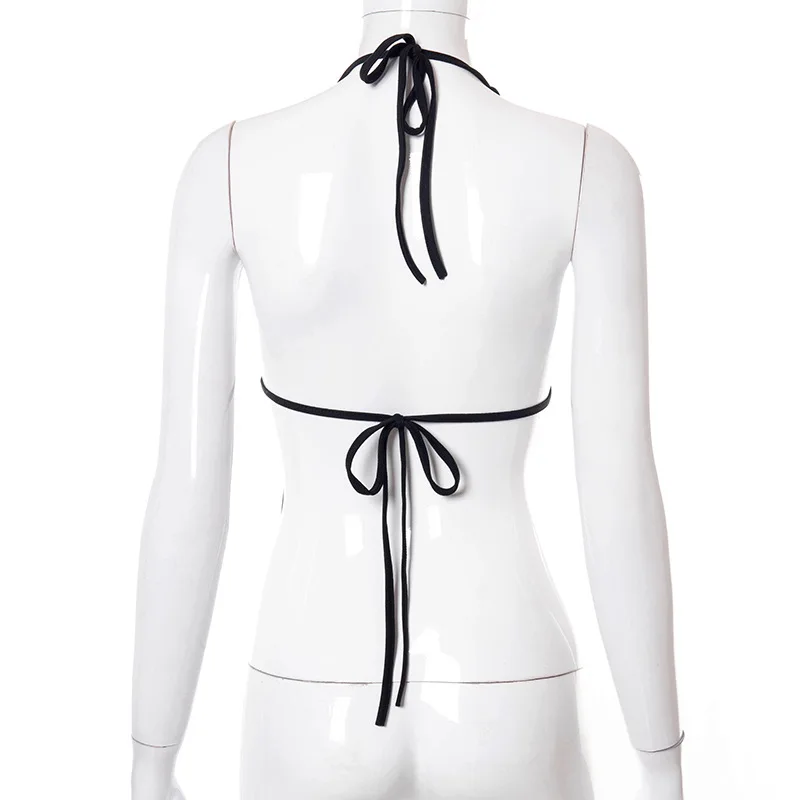 Summer Sexy Halter Top Women Bandage Backless Crop Top 2021 Chic Slim Black Tank Tops Streetwear Fashion Clothing Female
Summer Sexy Halter Top Women Bandage Backless Crop Top 2021 Chic Slim Black Tank Tops Streetwear Fashion Clothing Female