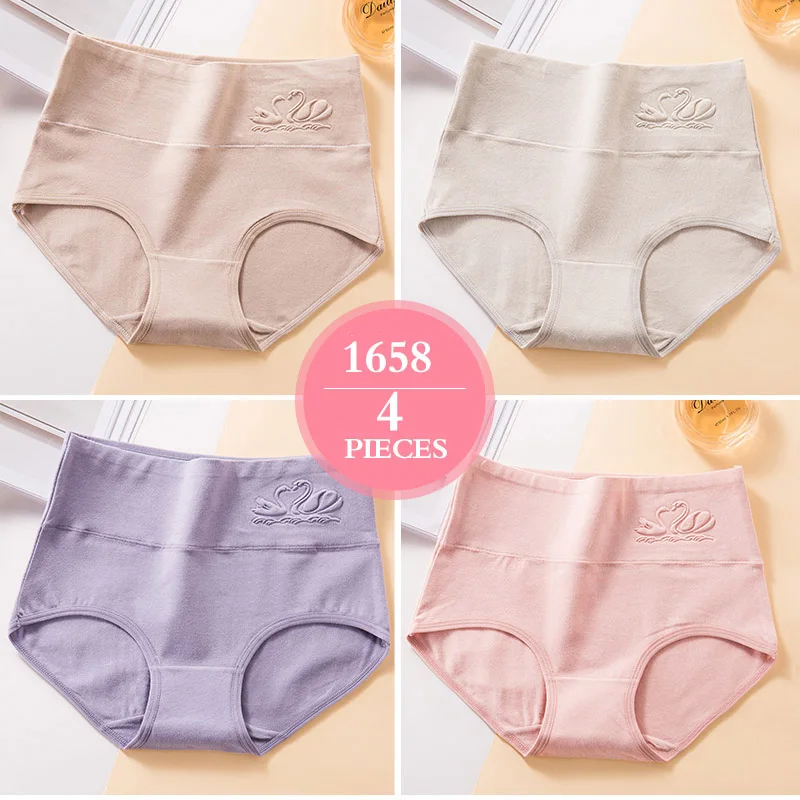 4Pcs/lot High Waist Panties Women Breathable Cotton Underwear Cute Print Seamless Briefs Sexy Girls Slimming Underpants
4Pcs/lot High Waist Panties Women Breathable Cotton Underwear Cute Print Seamless Briefs Sexy Girls Slimming Underpants