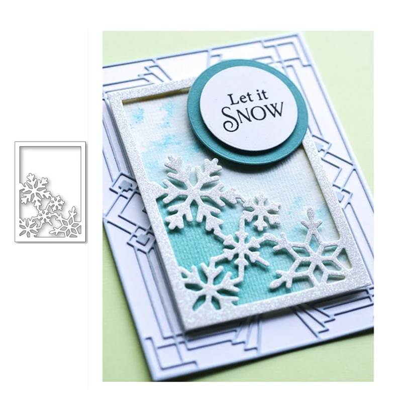 Snowflake Rectangle Frame Mold Metal Cutting Dies for Scrapbooking Die Cut Stencil Craft Mould Model Decor Template Decoration
Snowflake Rectangle Frame Mold Metal Cutting Dies for Scrapbooking Die Cut Stencil Craft Mould Model Decor Template Decoration