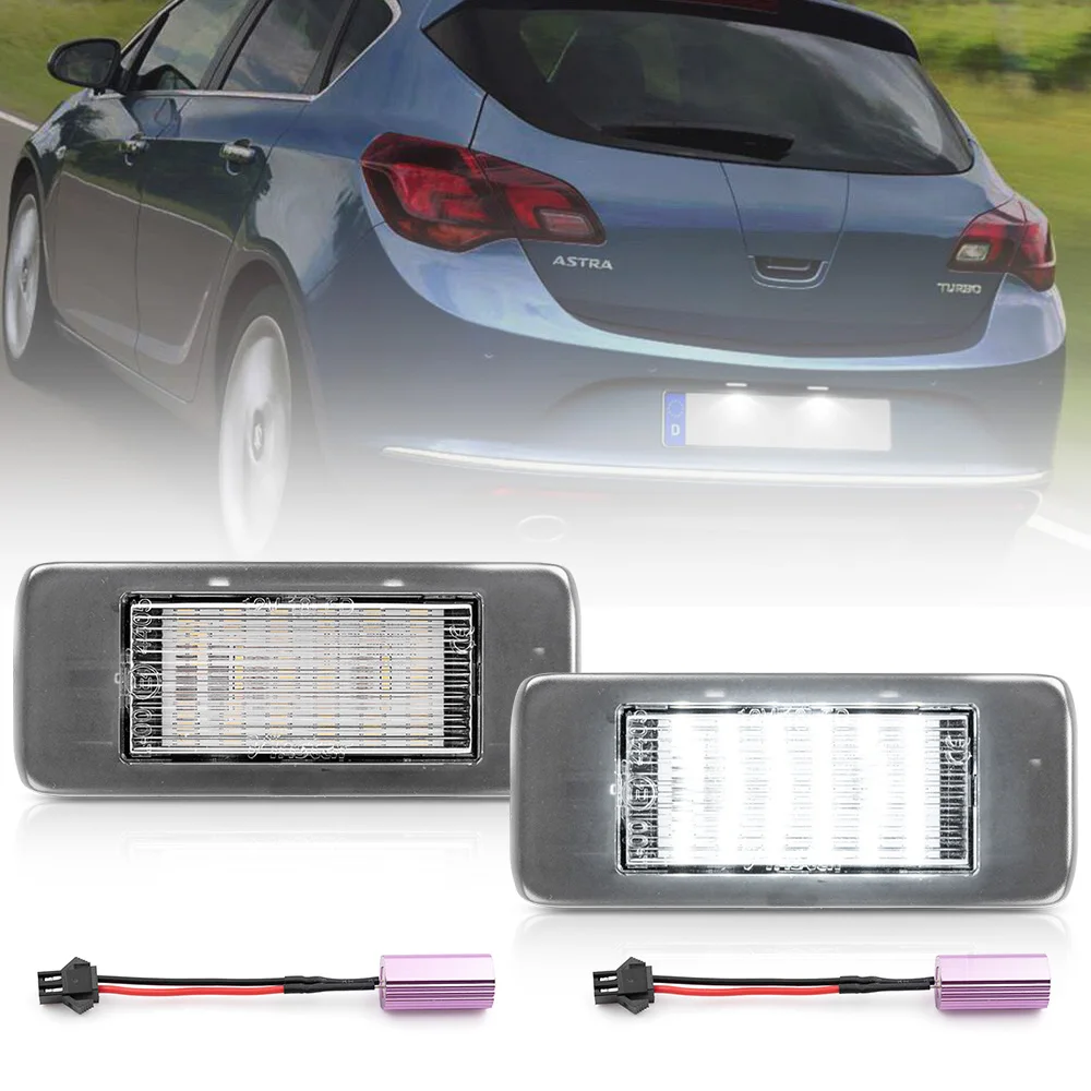Подсветильник для номерного знака Canbus светодиодсветодиодный 2 шт. Opel Vauxhall Astra J