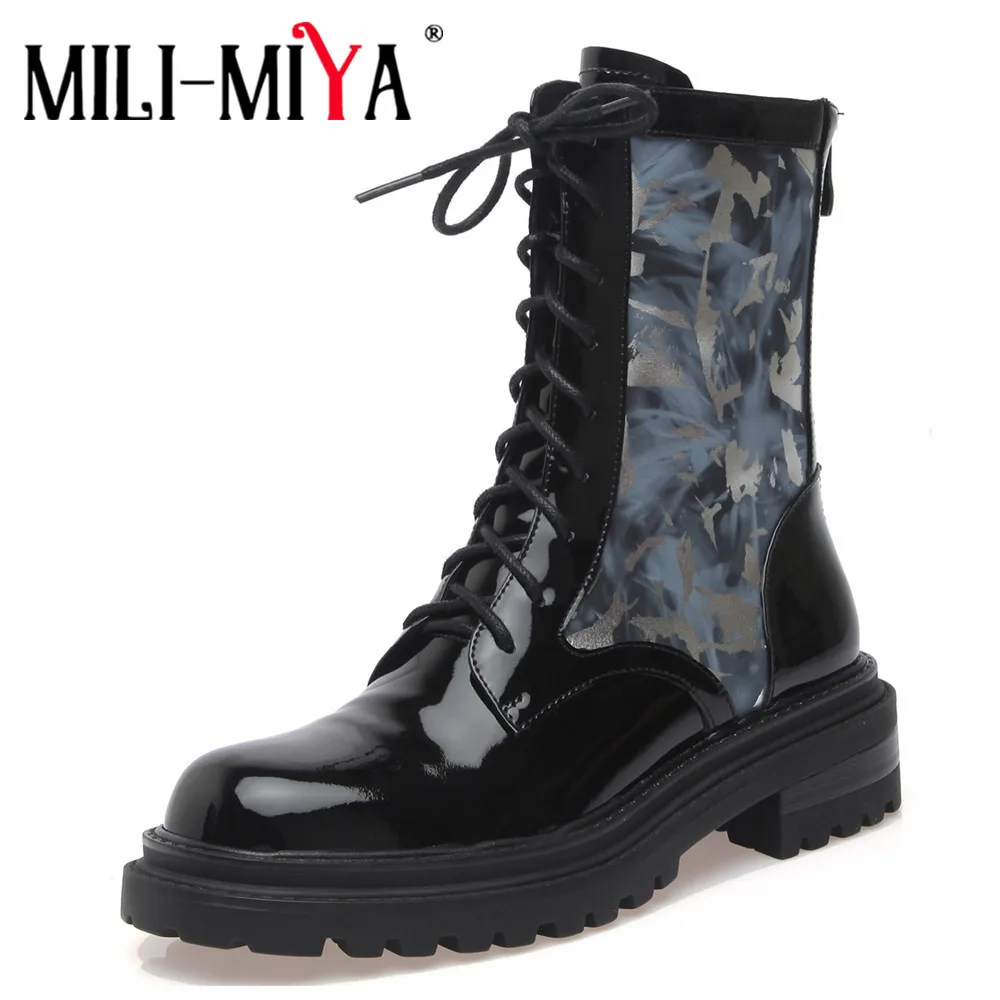 MILI-MIYA New Fashion Female Camouflage Platform Ankle Boots INS Hot Sale Women Thick Bottom Round Toe Lace Up Party Casual Shoe
MILI-MIYA New Fashion Female Camouflage Platform Ankle Boots INS Hot Sale Women Thick Bottom Round Toe Lace Up Party Casual Shoe