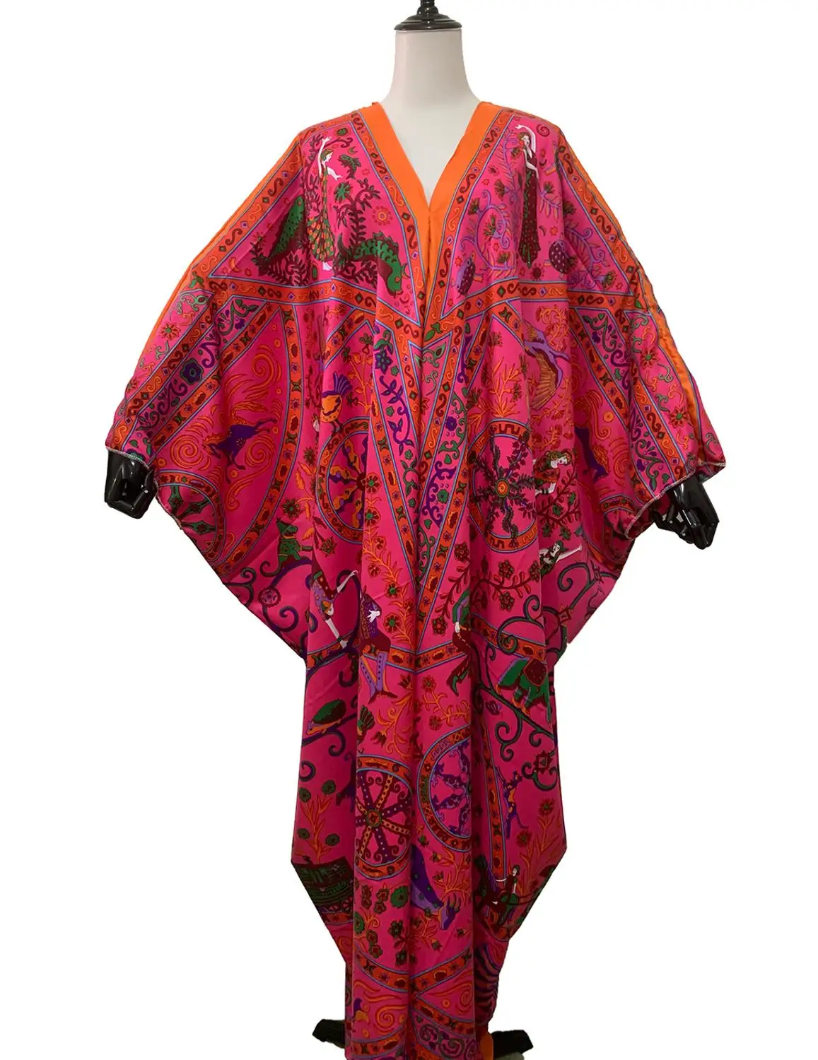 Dress Length 130 C Bust 130 Cm New Fashion Printed Silk Kaftan Maxi Dress Dashiki African Women's Floor Length Caftan Long Gowns
Dress Length 130 C Bust 130 Cm New Fashion Printed Silk Kaftan Maxi Dress Dashiki African Women's Floor Length Caftan Long Gowns