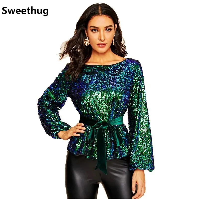 Sweethug Womens Long Sleeve Tops Streetwear Christmas Shirts Bling Sequins Outwear Festival Costumes Fashion
Sweethug Womens Long Sleeve Tops Streetwear Christmas Shirts Bling Sequins Outwear Festival Costumes Fashion