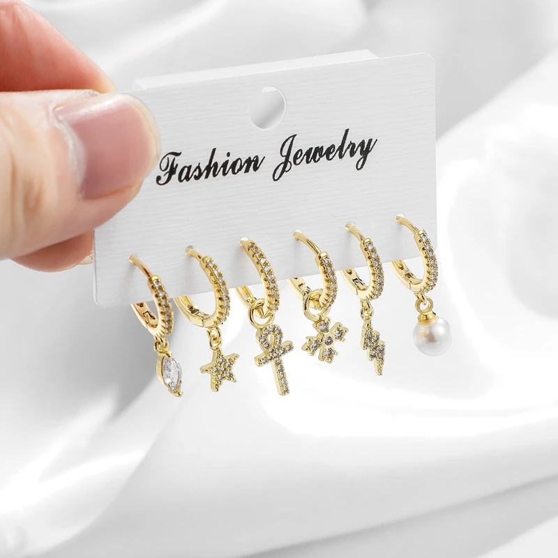 SIPENGJEL Fashion Pearl Hoop Earrings Star Cross Lightning Pearl 6 Pcs Sets Drop Earrings For Women French Jewelry 2021
SIPENGJEL Fashion Pearl Hoop Earrings Star Cross Lightning Pearl 6 Pcs Sets Drop Earrings For Women French Jewelry 2021
