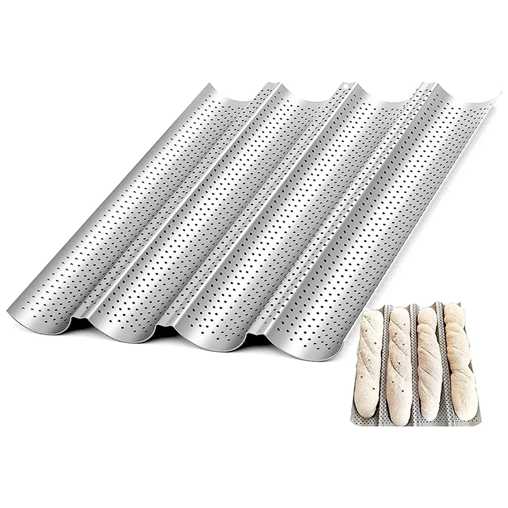 Groove Wave French Bread Baking Tray Non-Stick Baguette Mold Baking Tools DIY Bread Mold Baking Pastry Tool Kitchen Accessories
Groove Wave French Bread Baking Tray Non-Stick Baguette Mold Baking Tools DIY Bread Mold Baking Pastry Tool Kitchen Accessories