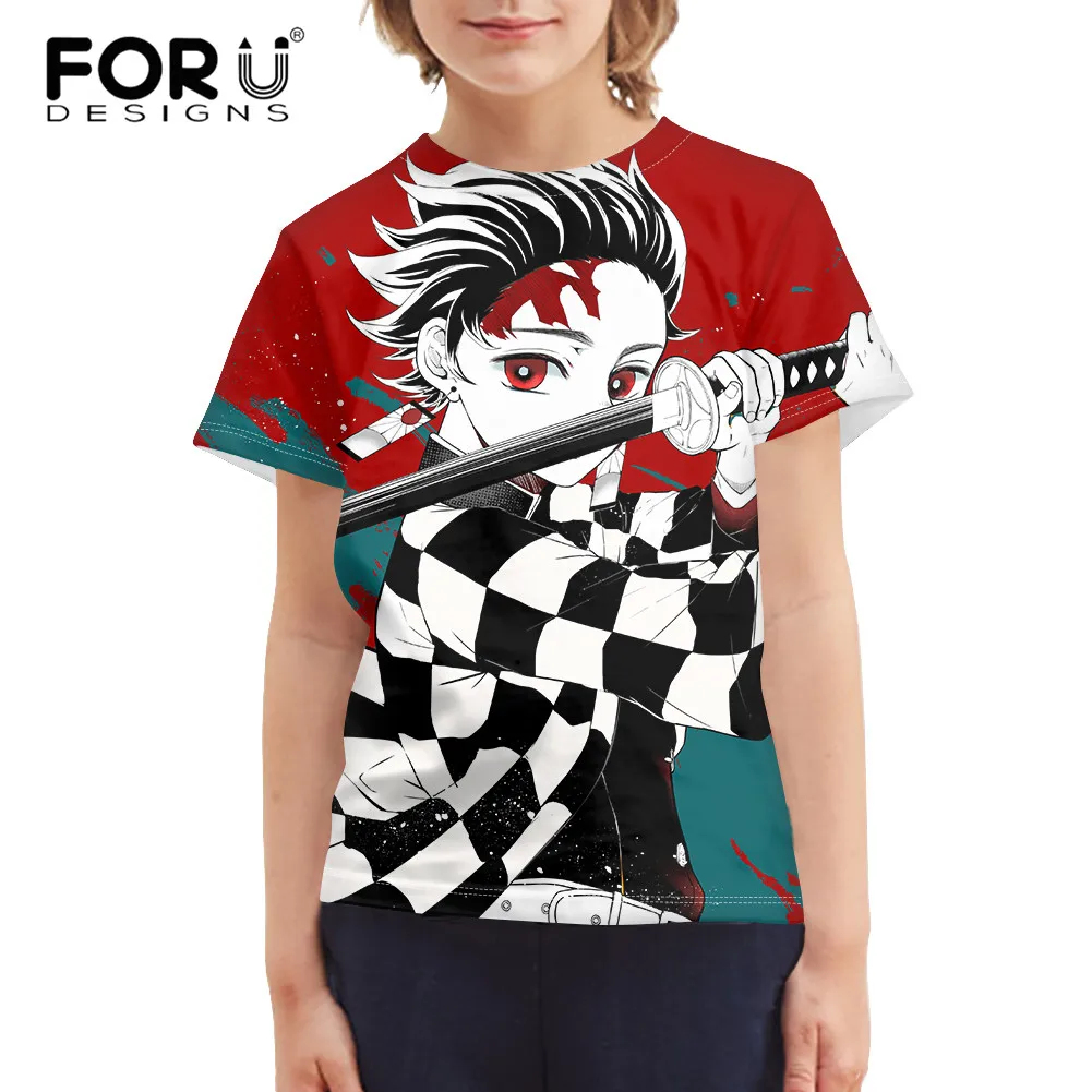 FORUDESIGNS/Demon Slayer kamado Tanjiro/топы для мальчиков с рисунком аниме, стрейчевая футболка для выступлений, модная детская футболка для мальчиков
FORUDESIGNS/Demon Slayer kamado Tanjiro/топы для мальчиков с рисунком аниме, стрейчевая футболка для выступлений, модная детская футболка для мальчиков