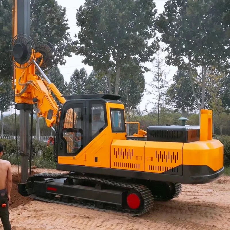 Hydraulic Type Highway Guardrail Pile Driver with Hydraulic Hammer Milling Machine Water Well Well Drilling Machine 
Hydraulic Type Highway Guardrail Pile Driver with Hydraulic Hammer Milling Machine Water Well Well Drilling Machine