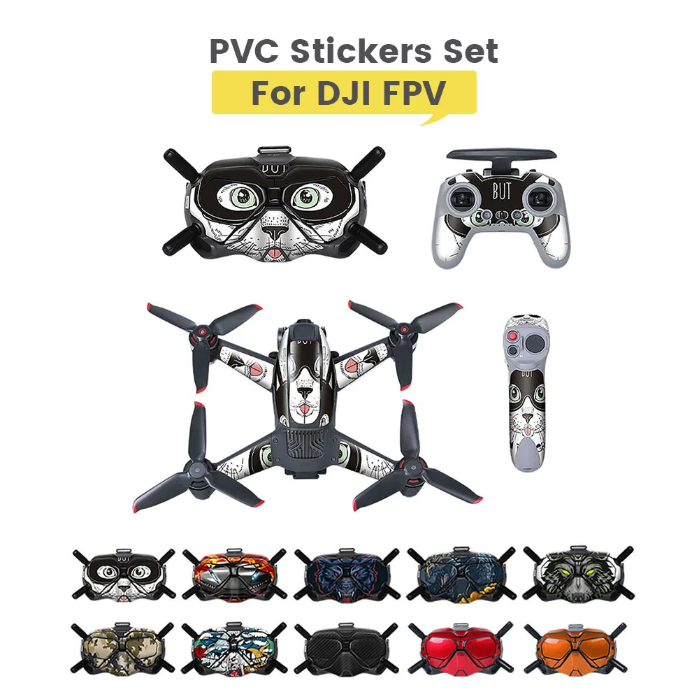 FPV PVC Stickers Set Colorful Easy Tear Stick Waterproof Dirty Scratch-Resistant Protection Film for DJI FPV Accessories
FPV PVC Stickers Set Colorful Easy Tear Stick Waterproof Dirty Scratch-Resistant Protection Film for DJI FPV Accessories