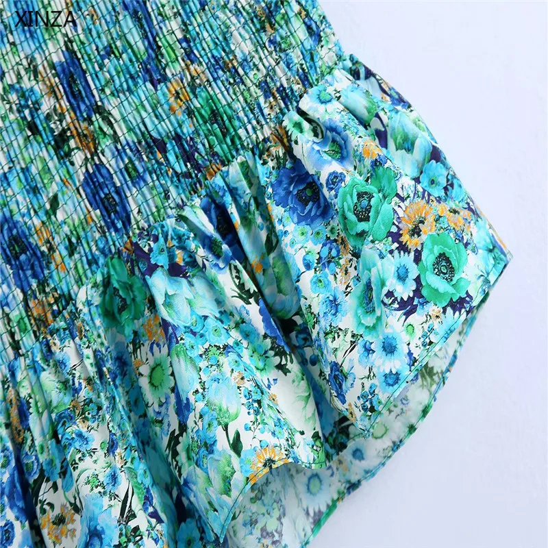 Women Ruffle Floral Print Summer Za Blouse 2021 Sleeveless O Neck Smocked Elastic Vintage Top Feminine Button Up Loose Shirt
Women Ruffle Floral Print Summer Za Blouse 2021 Sleeveless O Neck Smocked Elastic Vintage Top Feminine Button Up Loose Shirt