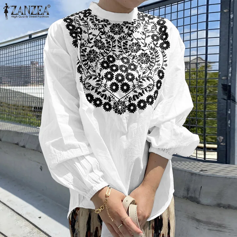 Casual Embroidery Blouse Women Fashion O Neck Long Sleeve Tops Tunic 2022 Spring ZANZEA Bohemian Female Blusas Chemise Oversize
Casual Embroidery Blouse Women Fashion O Neck Long Sleeve Tops Tunic 2022 Spring ZANZEA Bohemian Female Blusas Chemise Oversize