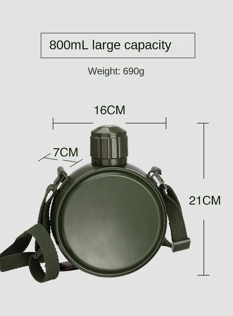 800ml Five-pointed Star 304 Stainless Steel Military Kettle Vacuum Insulated Compass Outdoor Travel Military Training Kettle
800ml Five-pointed Star 304 Stainless Steel Military Kettle Vacuum Insulated Compass Outdoor Travel Military Training Kettle