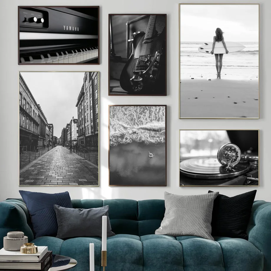 Sea Surf Street Piano Guitar Music Nordic Vintage Posters And Prints Wall Art Canvas Painting Wall Picture For Living Room Decor
Sea Surf Street Piano Guitar Music Nordic Vintage Posters And Prints Wall Art Canvas Painting Wall Picture For Living Room Decor