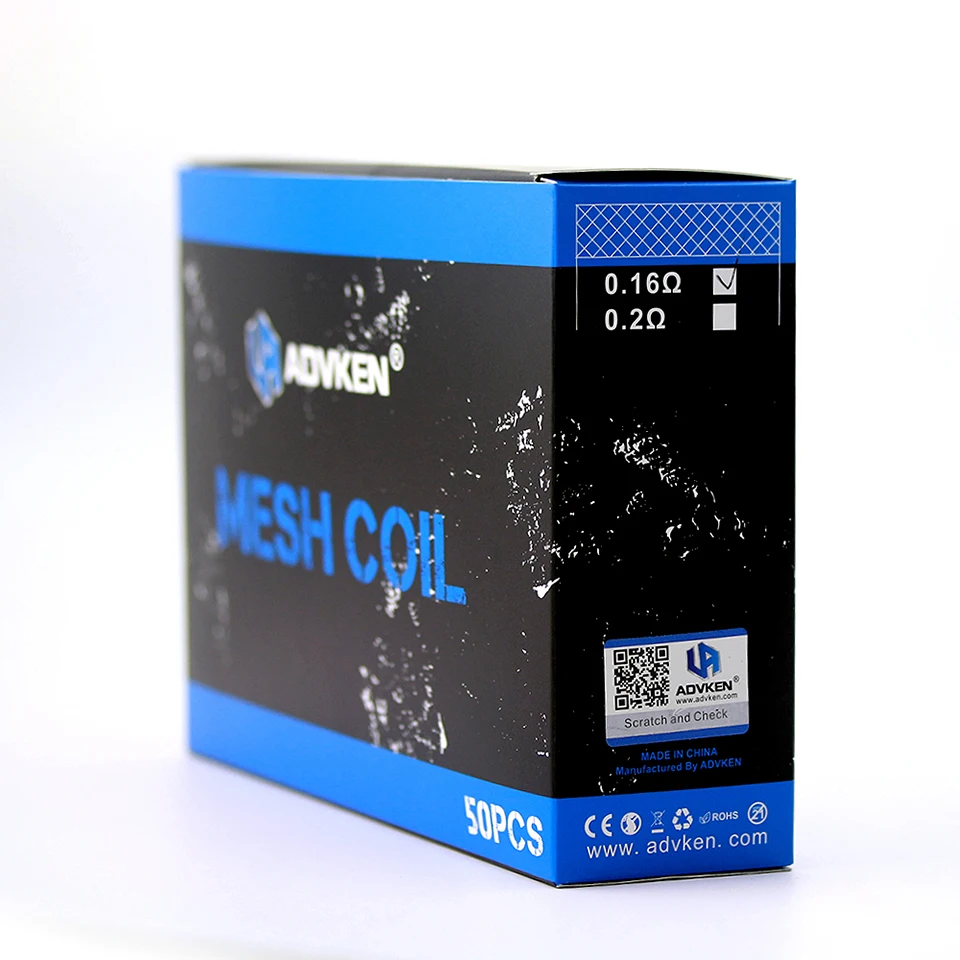 Original Advken Manta tank Mesh Coil 0.2ohm 0.16ohm core Compatible with owl tank Tank / OWL KIT atomizer
Original Advken Manta tank Mesh Coil 0.2ohm 0.16ohm core Compatible with owl tank Tank / OWL KIT atomizer