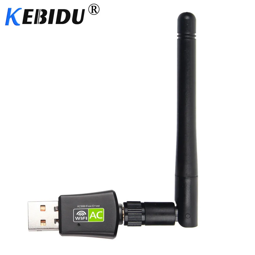 

Kebidu Wifi Adapter USB 5Ghz 2.4Ghz 600Mbps Wireless Dual Band With Antenna Free Driver 802.11ac Network Card for Desktop/Laptop