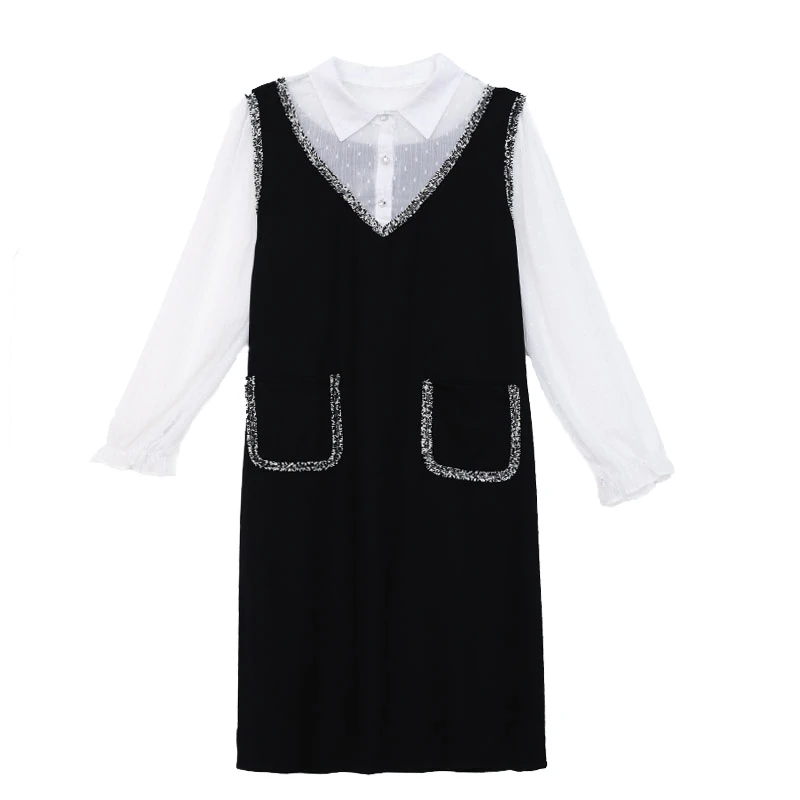 plus size women elegant shirt dress autumn 2020 long sleeve turn down collar cotton patchwork vintage A line dresses
plus size women elegant shirt dress autumn 2020 long sleeve turn down collar cotton patchwork vintage A line dresses