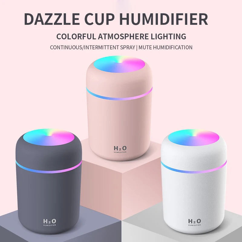 Air Humidifier Ultrasonic Aroma Essential Oil Diffuser 300Ml USB Cool Mist Maker Aromatherapy with Colorful Lamp for Home Car
Air Humidifier Ultrasonic Aroma Essential Oil Diffuser 300Ml USB Cool Mist Maker Aromatherapy with Colorful Lamp for Home Car