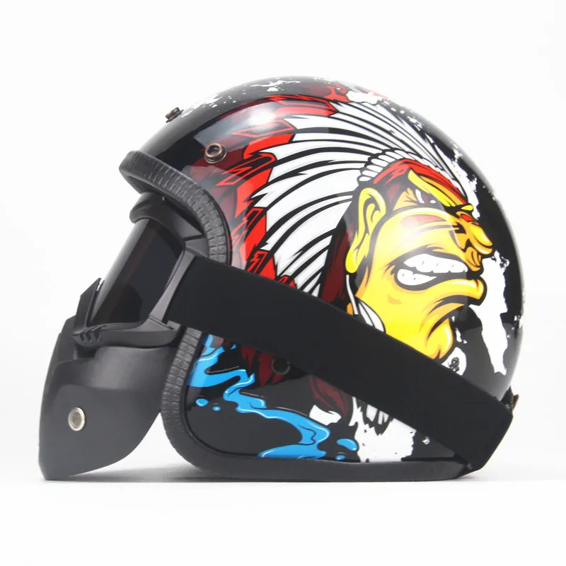 Indian electric car helmet retro helmet classic helmet men's helmet pedal Ocean Patrol helmet protective helmet send mask
Indian electric car helmet retro helmet classic helmet men's helmet pedal Ocean Patrol helmet protective helmet send mask