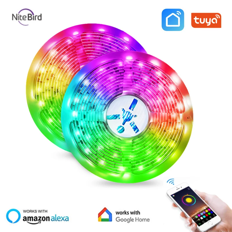 10M LED Strip 5050 RGB Strip LED Light Flexible Ribbon Stripe DC 12V RGB Diode Tape Work With Alexa Google Assistant Tuya App
10M LED Strip 5050 RGB Strip LED Light Flexible Ribbon Stripe DC 12V RGB Diode Tape Work With Alexa Google Assistant Tuya App