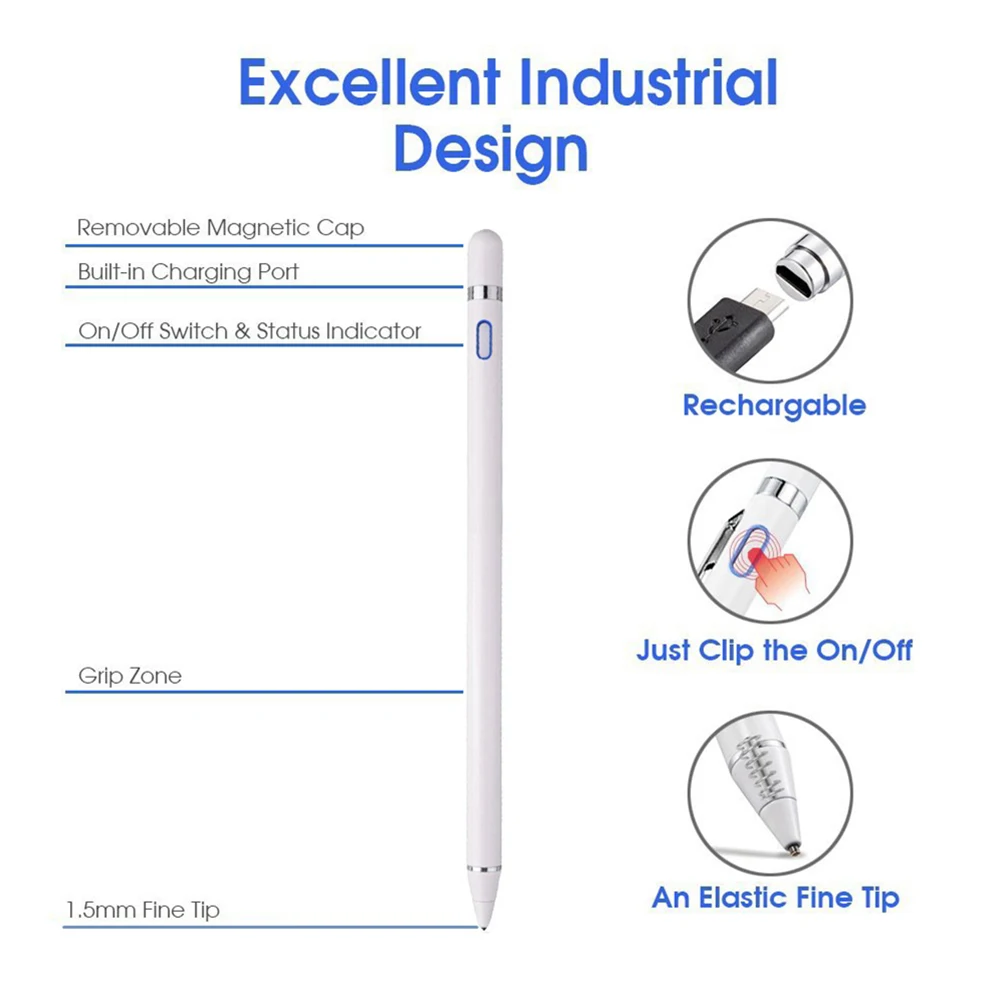 Universal Capacitive Stylus Active Touch Pen Mobile Phone Tablet Drawing Smart Pencil for iPad Huawei Samsung Xiaomi Smartphone
Universal Capacitive Stylus Active Touch Pen Mobile Phone Tablet Drawing Smart Pencil for iPad Huawei Samsung Xiaomi Smartphone