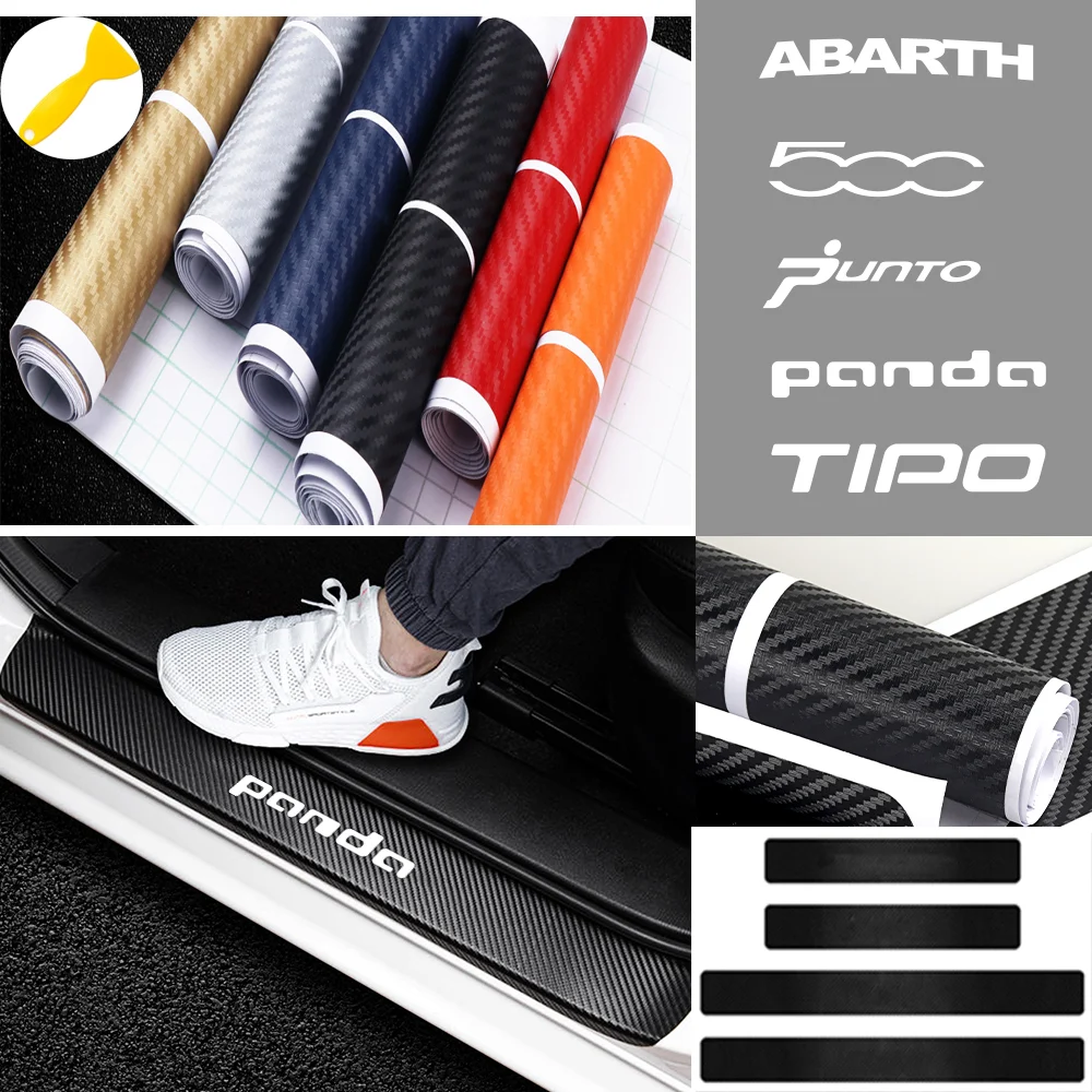 4pcs Carbon Fiber Sticker Roll Film Door Sill Scuff Decor Sticker For Fiat ABARTH 500 Punto Panda Tipo Car Styling Accessories
4pcs Carbon Fiber Sticker Roll Film Door Sill Scuff Decor Sticker For Fiat ABARTH 500 Punto Panda Tipo Car Styling Accessories