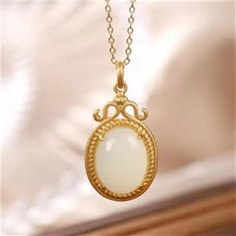 S925 Sterling Silver Natural Hetian Jade White Jade Pendant Creative All-Match Goddess Lady Vintage Silver Jewelry Clavicle Se
S925 Sterling Silver Natural Hetian Jade White Jade Pendant Creative All-Match Goddess Lady Vintage Silver Jewelry Clavicle Se