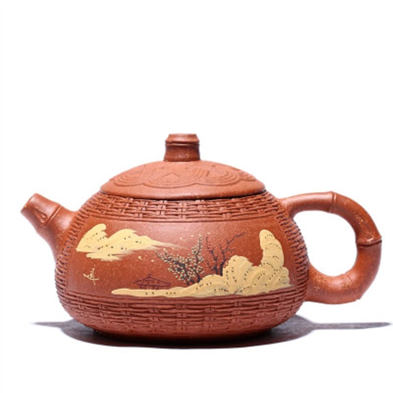 Прямая Заводская поставка, исинский чайник для чая, руда, Нисходящая грязь, бамбуковый тканый чайник Xishi, большой чайник ручной работы с фиол... 
Прямая Заводская поставка, исинский чайник для чая, руда, Нисходящая грязь, бамбуковый тканый чайник Xishi, большой чайник ручной работы с фиол...