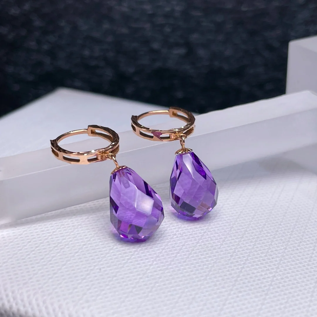 shilovem 18K yellow Gold Piezoelectric Amethyst stud earrings fine Jewelry trendy party gift new plant 8*11mm myme08116611z
shilovem 18K yellow Gold Piezoelectric Amethyst stud earrings fine Jewelry trendy party gift new plant 8*11mm myme08116611z