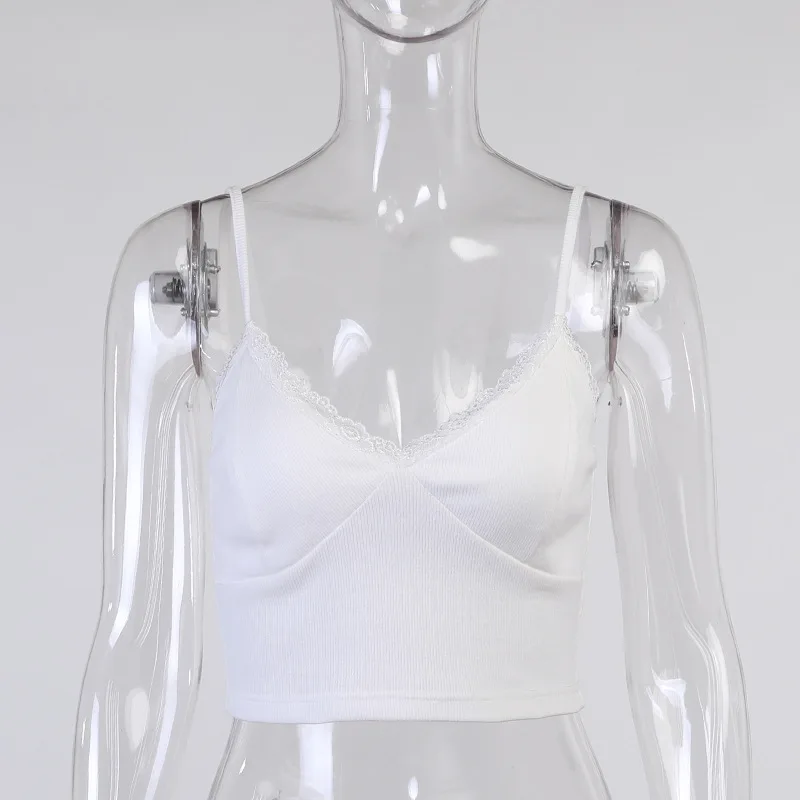 E-girl Sexy White Lace Trim V-neck Cami Top Ribbed Knit Bustier Y2K Style Spaghetti Strap Top Women Black Purple Summer Clothes
E-girl Sexy White Lace Trim V-neck Cami Top Ribbed Knit Bustier Y2K Style Spaghetti Strap Top Women Black Purple Summer Clothes