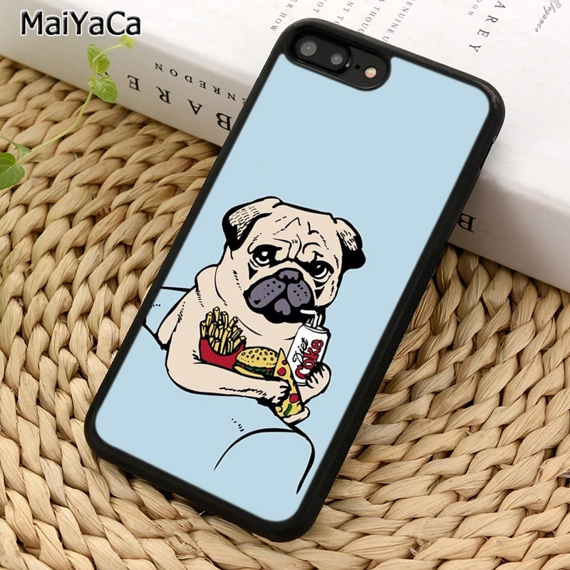 MaiYaCa чехол для телефона с памятью мопса iPhone X XR XS 11 12 Pro MAX 5 6 S 7 8 Plus Samsung Galaxy S5 S6 S7edge S8 S9