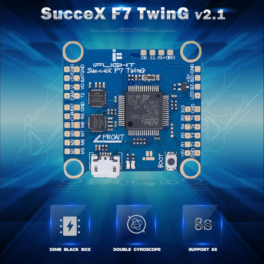Контроллер полета iFlight sucex F7 V2.1 TwinG (Dual ICM20689) для FPV RC дрона|Авиационные детали и