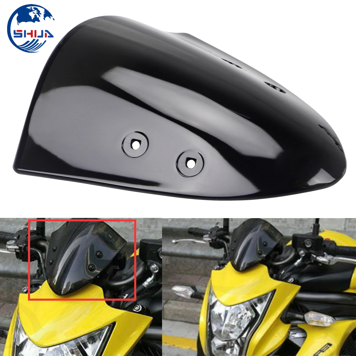 1X ПММА черный ветровой экран для мотоцикла дефлектор Kawasaki ER-6N ER6N 2012-2014 2013 - купить