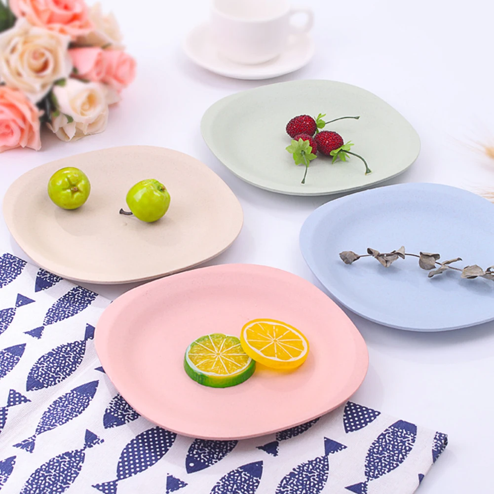 4pcs/Set Wheat Straw Plate Set Lightweight Tableware Reusable Household Tableware Kids Adult Salad Soup Plate Round Dishes Kits 
4pcs/Set Wheat Straw Plate Set Lightweight Tableware Reusable Household Tableware Kids Adult Salad Soup Plate Round Dishes Kits
