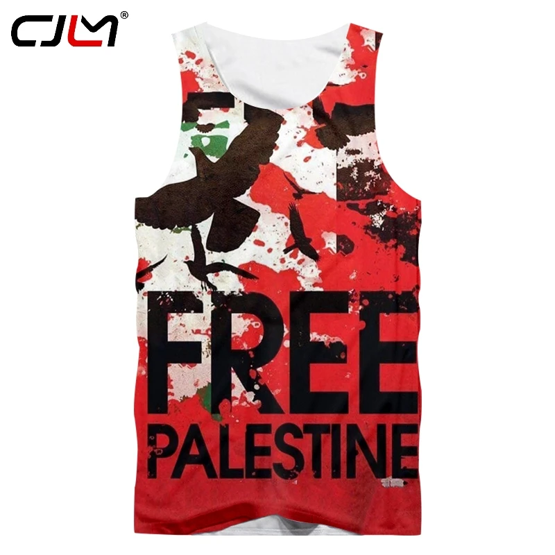 CJLM бесплатная палестинский флаг мужской жилет модное нарядное платье без