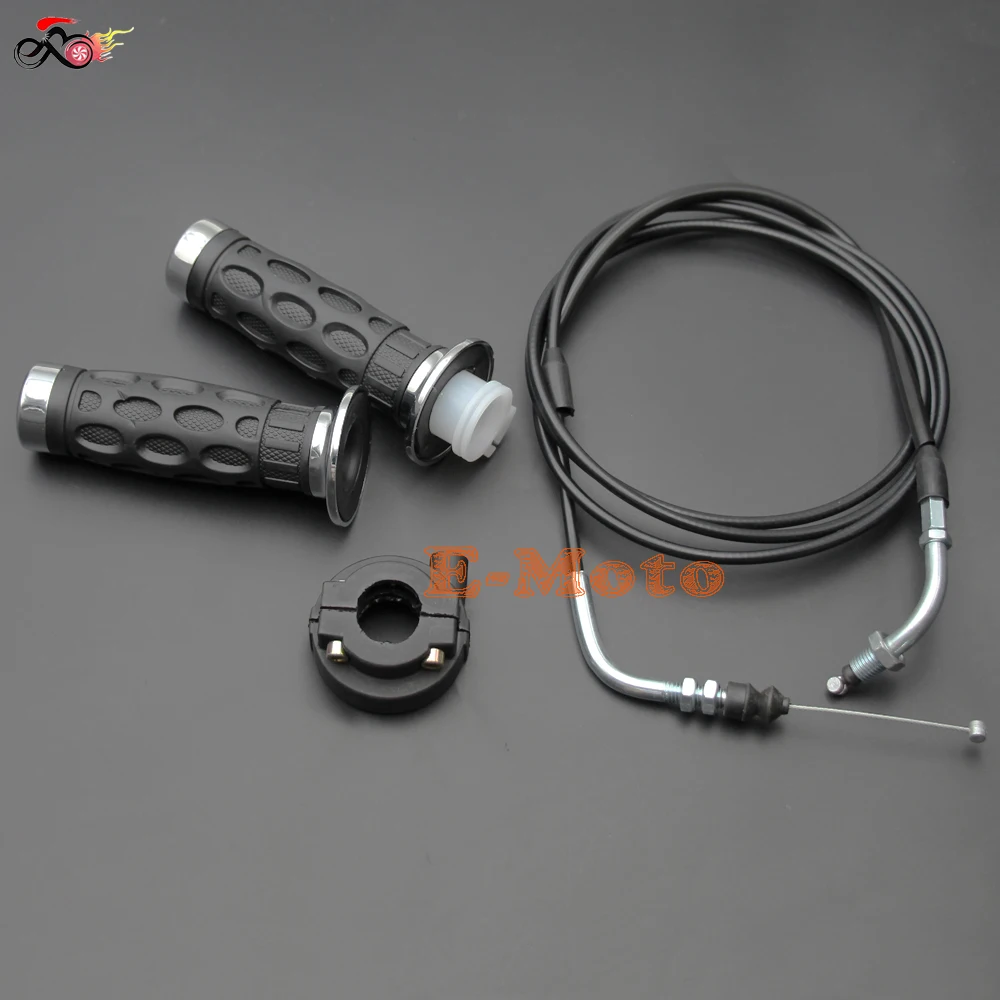 Throttle Twist Grip Set With 7/8" Scooter HOLDER HOUSING Throttle Cable For GY6 50cc 80cc 125cc 150cc NEW
Throttle Twist Grip Set With 7/8" Scooter HOLDER HOUSING Throttle Cable For GY6 50cc 80cc 125cc 150cc NEW