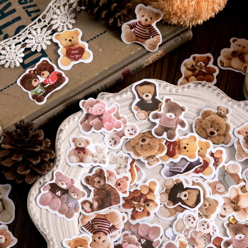 45Pcs Cute Teddy Bear Stickers For Journal Diary Scrapbooking Fridge Wall Decor School Supplies
45Pcs Cute Teddy Bear Stickers For Journal Diary Scrapbooking Fridge Wall Decor School Supplies