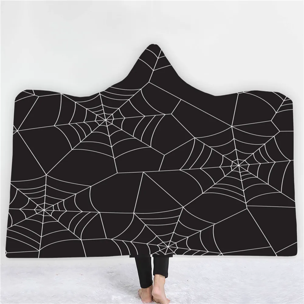 Skull Spider Web Hooded Blanket Halloween Fleece Blanket 3D Print For Kids Adults Wearable Blanket Picnic Travel Throw Blanket
Skull Spider Web Hooded Blanket Halloween Fleece Blanket 3D Print For Kids Adults Wearable Blanket Picnic Travel Throw Blanket