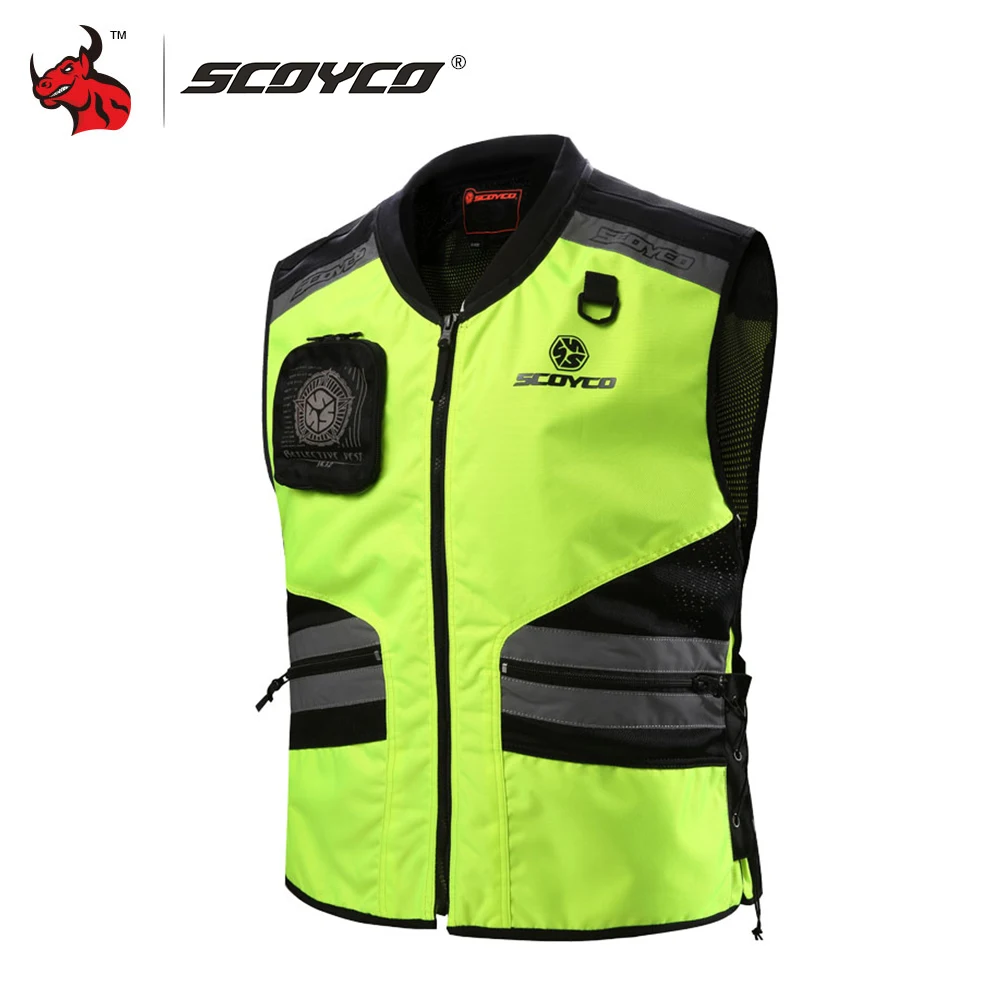 Светоотражающий Жилет SCOYCO для мотоцикла зеленый M XXL|xxl|xxl m |