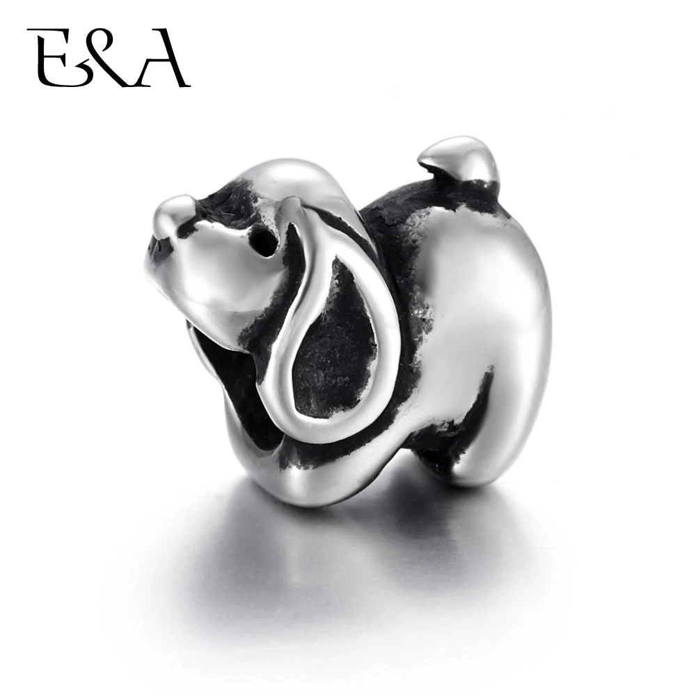 Stainless Steel Beads Dog 5mm Hole Blacken Metal European Bead Slider Animal Charms DIY Bracelet Jewelry Making Bead Supplies
Stainless Steel Beads Dog 5mm Hole Blacken Metal European Bead Slider Animal Charms DIY Bracelet Jewelry Making Bead Supplies