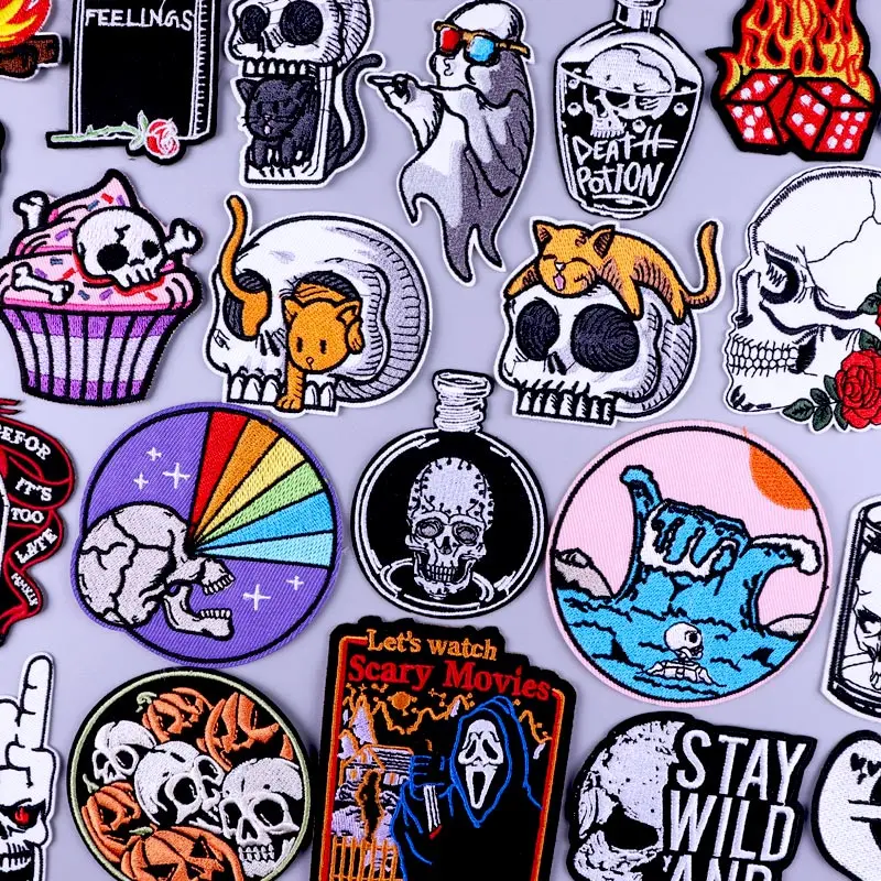 Punk Animal Patches On Clothes Badges Iron On Patches Embroidery Patch For Clothing Horror Skull Patch Sticker Applique DIY
Punk Animal Patches On Clothes Badges Iron On Patches Embroidery Patch For Clothing Horror Skull Patch Sticker Applique DIY