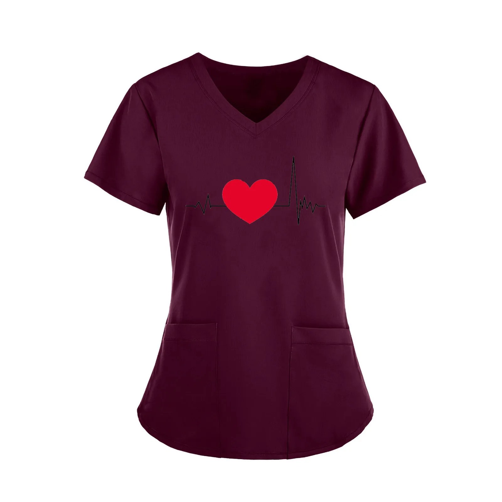 Women Short Sleeve V-Neck Top Working Uniform Solid Color Pocket Blouse Nurse Acessorios Health Workers Workwear Protect Clothes
Women Short Sleeve V-Neck Top Working Uniform Solid Color Pocket Blouse Nurse Acessorios Health Workers Workwear Protect Clothes