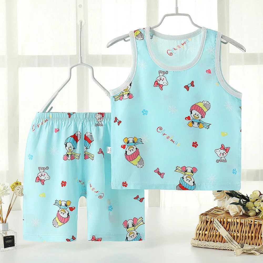 1 2 3 4 5 Years Short Summer Boy Pajamas Set Animal Children's Cotton Vest Kids Sleepwear Sleeveless Air-Conditioning Clothes
1 2 3 4 5 Years Short Summer Boy Pajamas Set Animal Children's Cotton Vest Kids Sleepwear Sleeveless Air-Conditioning Clothes
