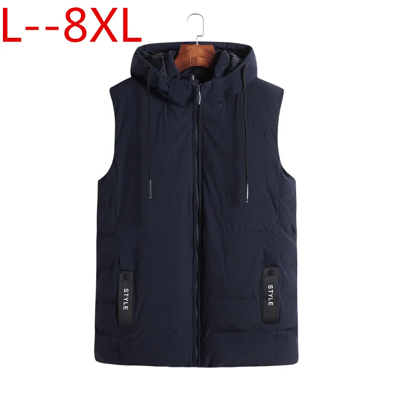 6XL Plus size Winter 8XL men's Warm sleeveless Vest men cotton hooded jacket zipper Waistcoat for Autumn male gilet homme
6XL Plus size Winter 8XL men's Warm sleeveless Vest men cotton hooded jacket zipper Waistcoat for Autumn male gilet homme