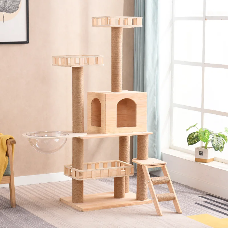Solid Wood Cat Climbing Frame Space Capsule Large Jumping Platform Litter Scratching Board Toy
Solid Wood Cat Climbing Frame Space Capsule Large Jumping Platform Litter Scratching Board Toy