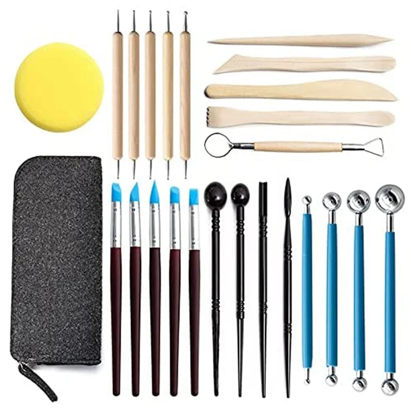 Polymer Clay Tools, 25 Pcs Clay Sculpting Tools, Ball Stylus Dotting Tools, Modeling Clay Tools Set,Pottery Carving Tool
Polymer Clay Tools, 25 Pcs Clay Sculpting Tools, Ball Stylus Dotting Tools, Modeling Clay Tools Set,Pottery Carving Tool