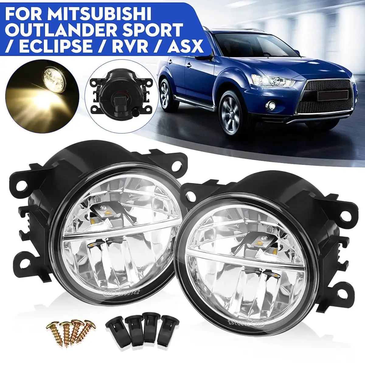 Pair Car LED Front Fog Light Headlight For Mitsubishi Outlander Sport / Eclipse / RVR / ASX Front Bumper Fog Lamp 4F9Z15200AA
Pair Car LED Front Fog Light Headlight For Mitsubishi Outlander Sport / Eclipse / RVR / ASX Front Bumper Fog Lamp 4F9Z15200AA