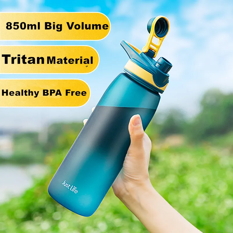 

600ml 850ml Big Volume Sports Tritan Healthy BPA Free Plastic Water Bottles For Adults and School Child Outdoor Drinking Bottle